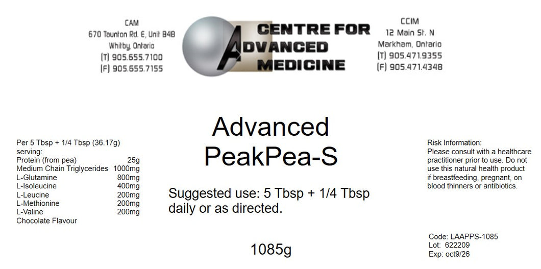 Advanced PeakPea-S (Chocolate) - 1085 grams