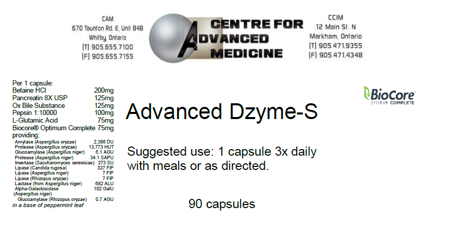 Advanced Dzyme-S - 90 caps