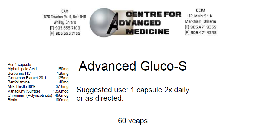 Advanced Gluco-S - 60 vcaps